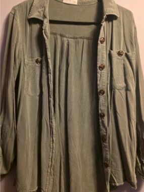 Maurices Olive Green Button-Down Shirt